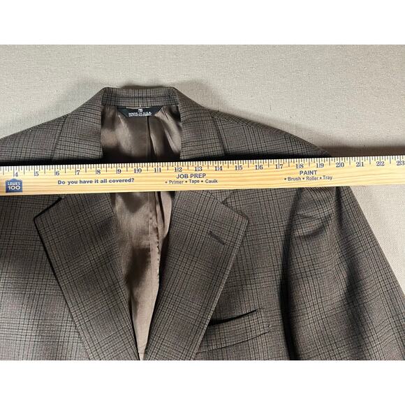 Vintage Chaps Ralph Lauren Mens Sports Coat 44R Tattersall Virgin Wool Academia - Picture 5 of 11